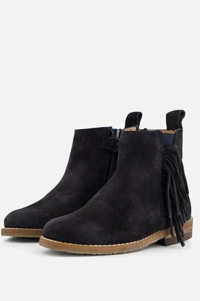 Clic Enkellaarsjes blauw Leer