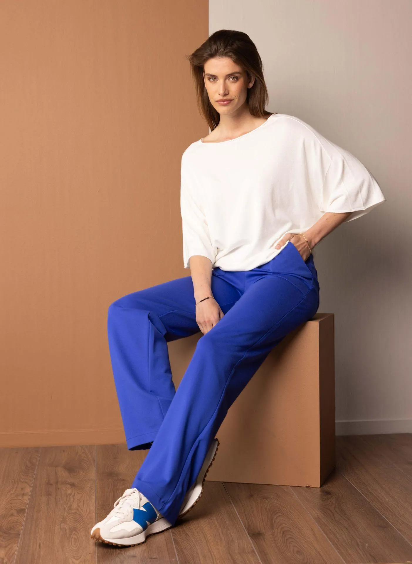 Tara broek kobalt blauw