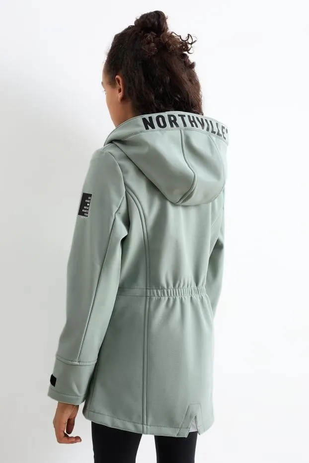 Softshell jacket with hood - waterproof