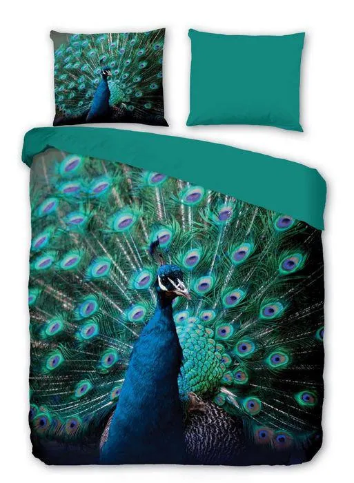 Pure Dekbedovertrek Micropercal Mighty Peacock - multi