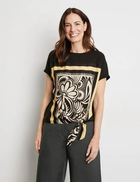 Blouseachtig shirt met geknoopt detail