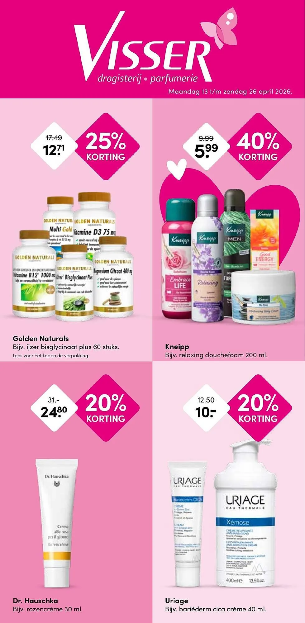 Drogisterij Visser folder van 13 april tot 26 april 2026 - Folder pagina 1