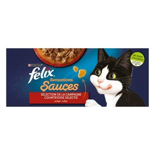 Natvoer voor katten Sensations in vleessaus 12 stuks 85 g