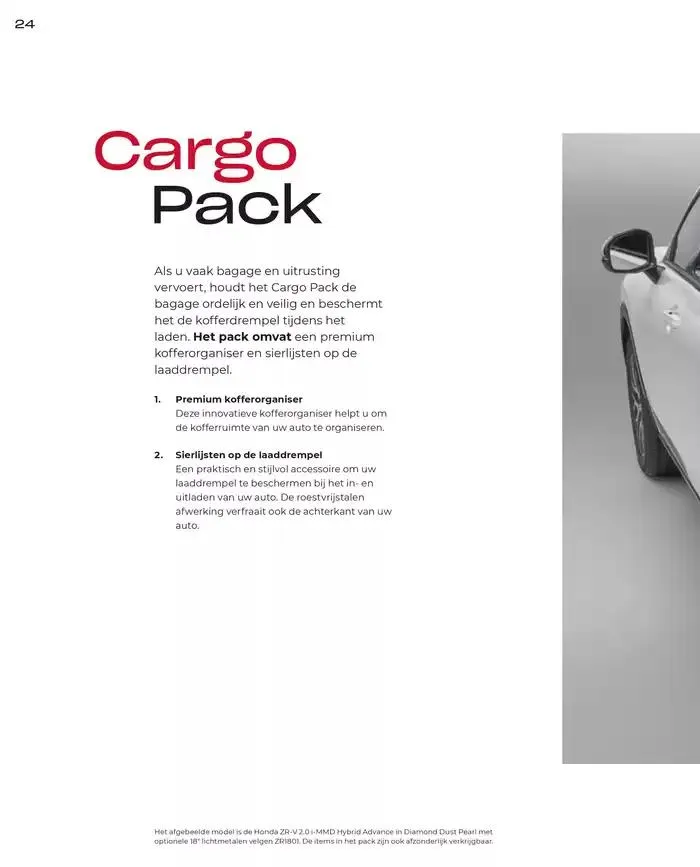 ZR-V Accessories van 19 november tot 30 juni 2025 - Folder pagina 24