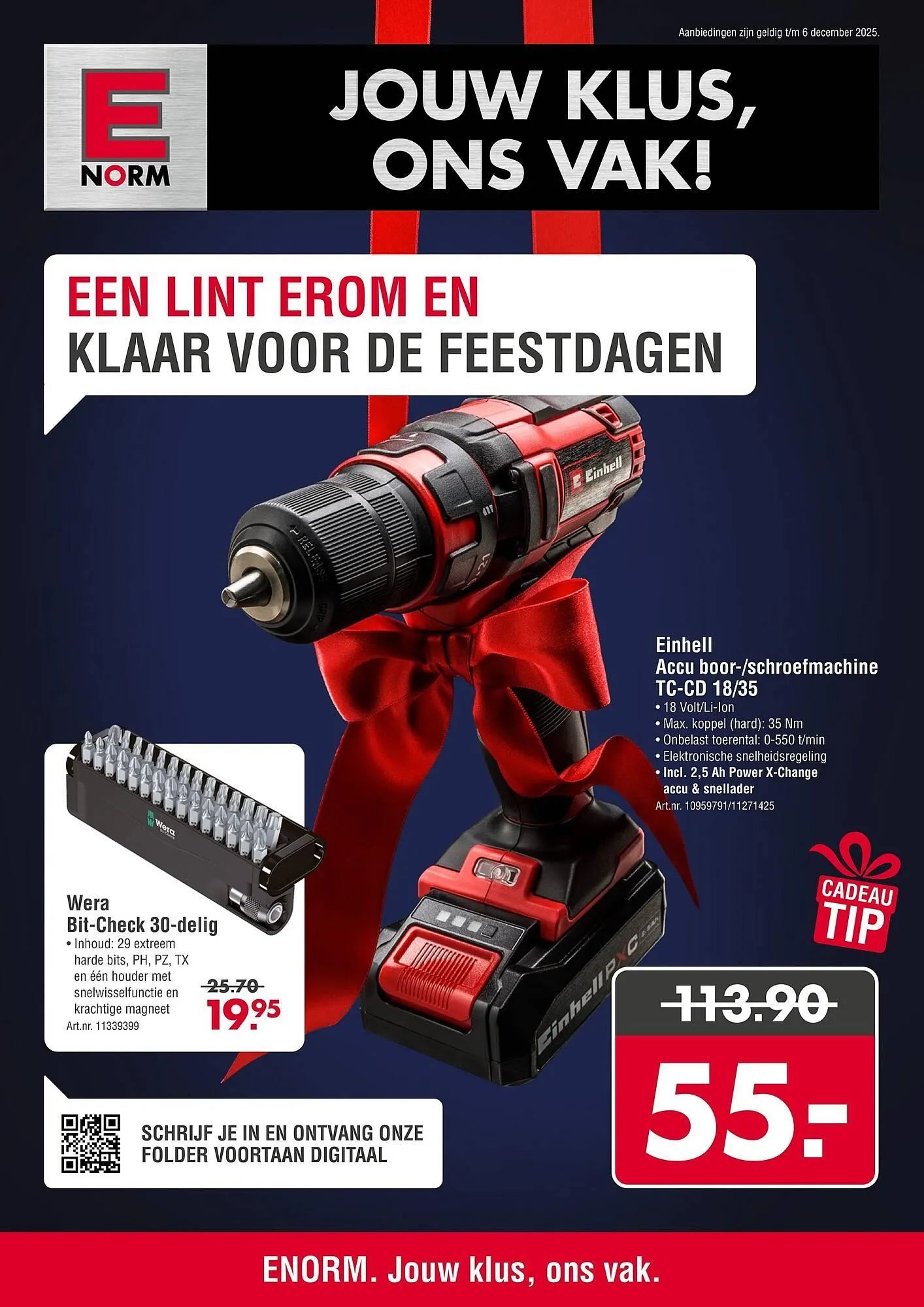 Enorm folder van 9 november tot 6 december 2025 - Folder pagina 1