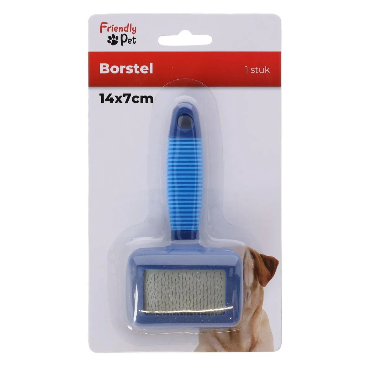 Borstel huisdier 14 x 7 cm