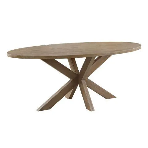 Ovale eettafel Valvola 230x115 acaciahout smoked brown