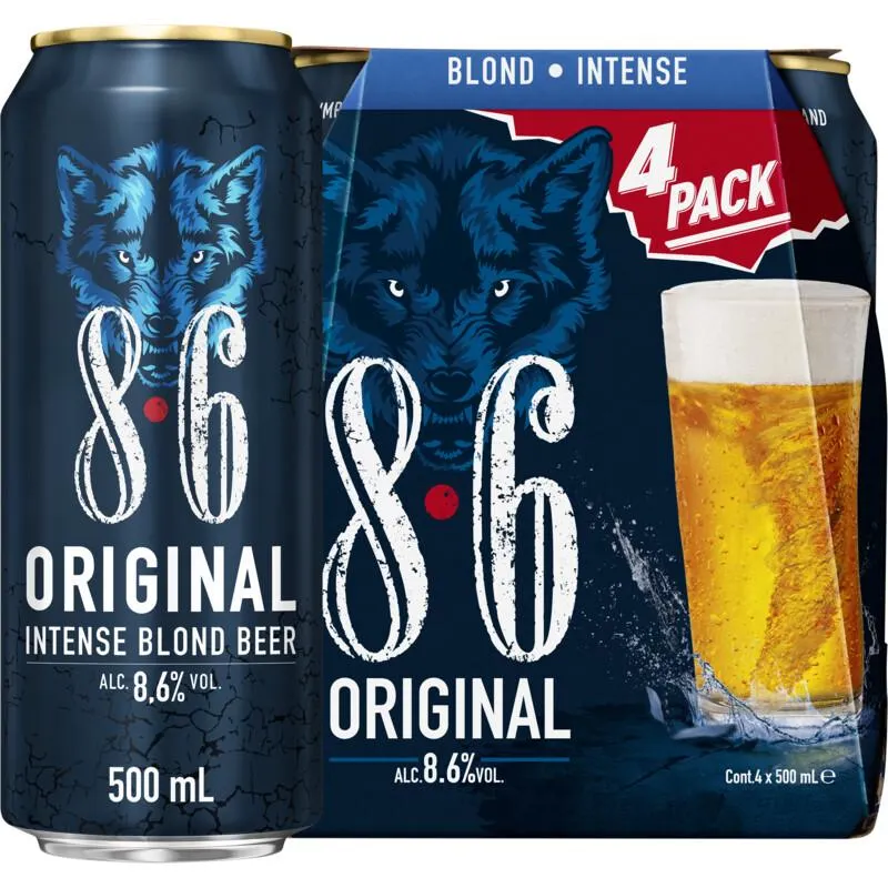 8.6 Original intense blond beer 4-pack