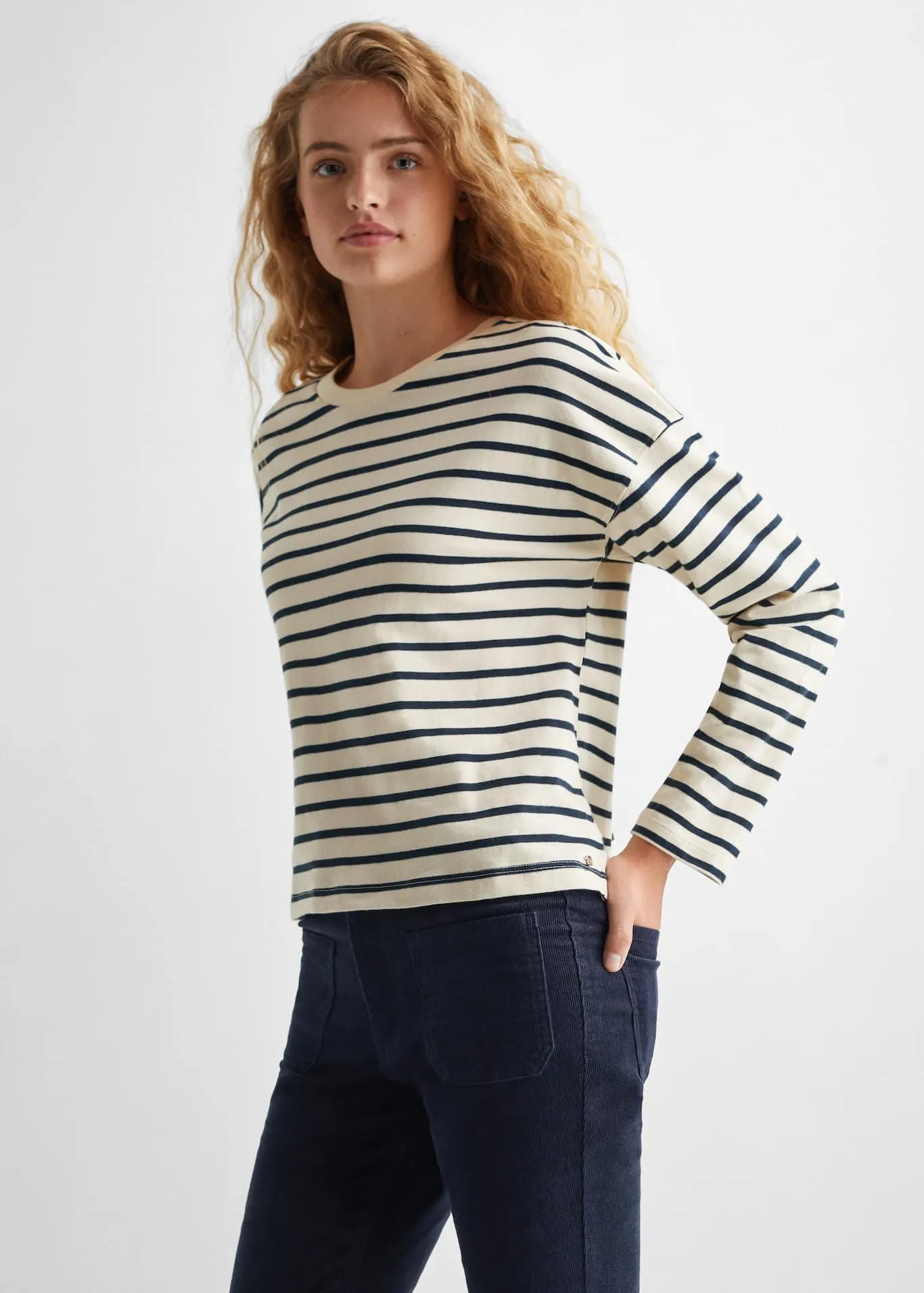 Gestreept T-shirt met lange mouwen