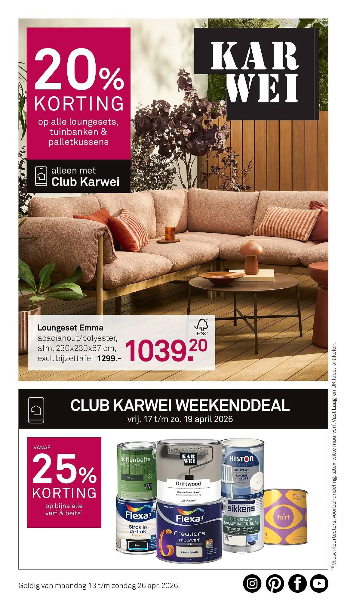 Karwei folder van 13 april tot 26 april 2026 - Folder pagina 1