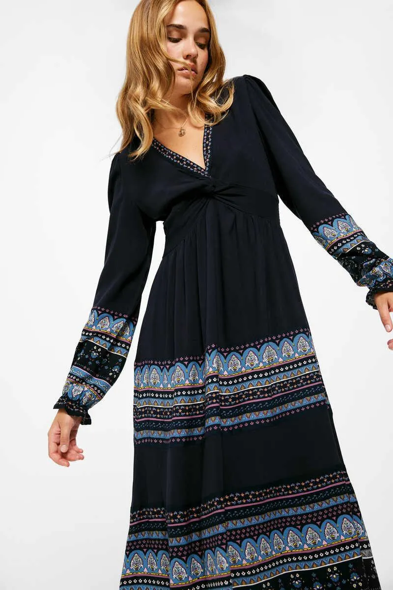 Vestido Midi Cenefas Posicionales