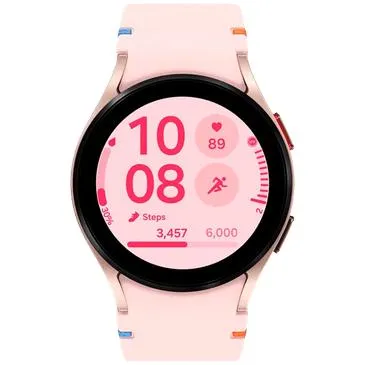 Samsung Galaxy Watch FE Goud (Roze Siliconenband)