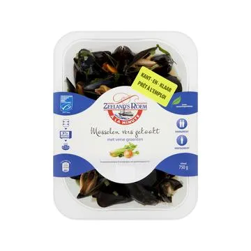 Zeeland's Roem Mosselen Vers Gekookt met Verse Groenten Kant - en - Klaar 750g