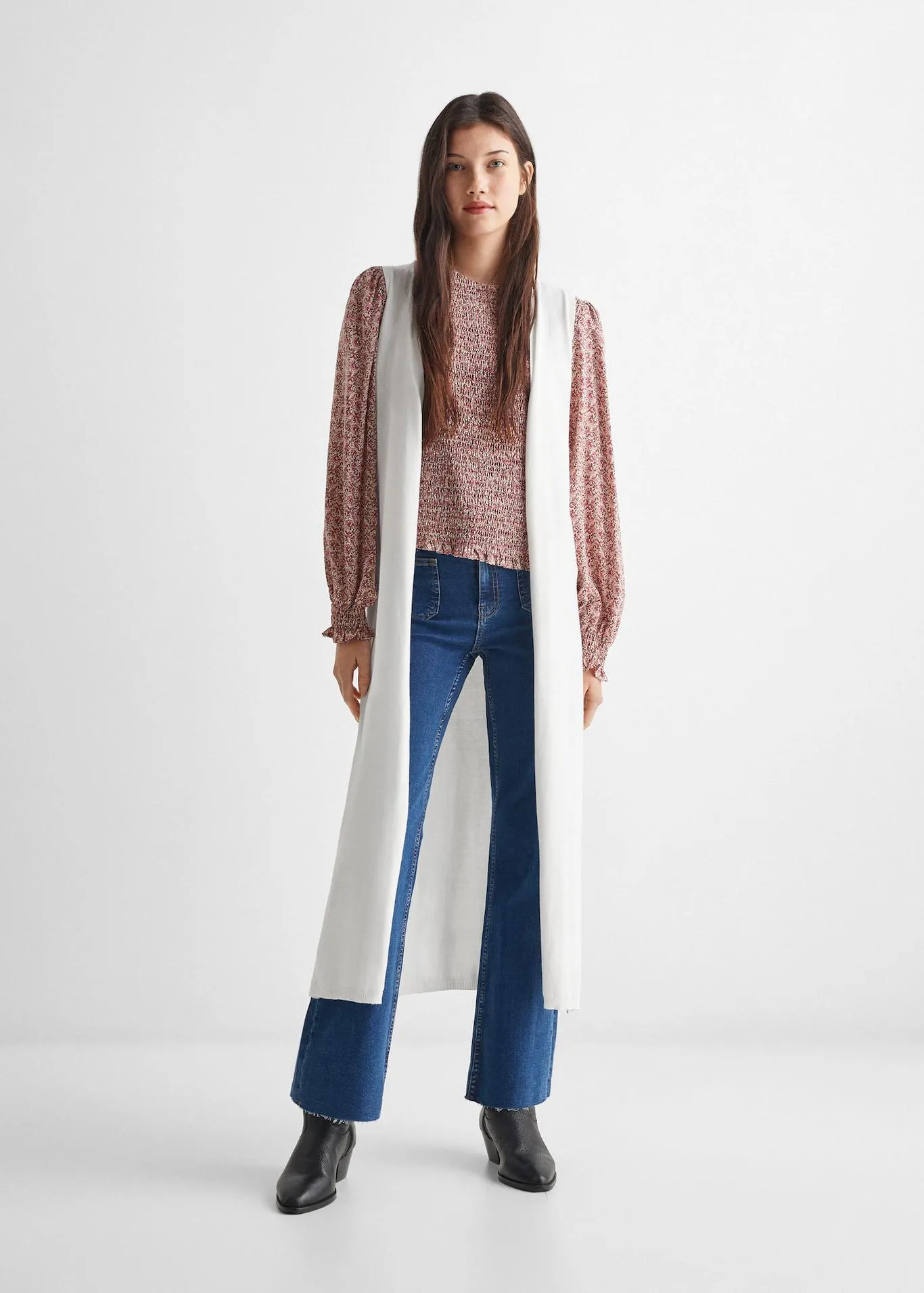 Gebreid katoenen vest