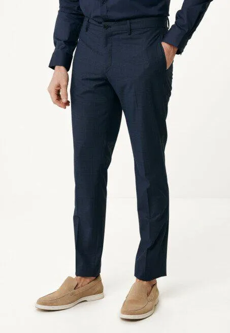 Pantalon Geruit Navy