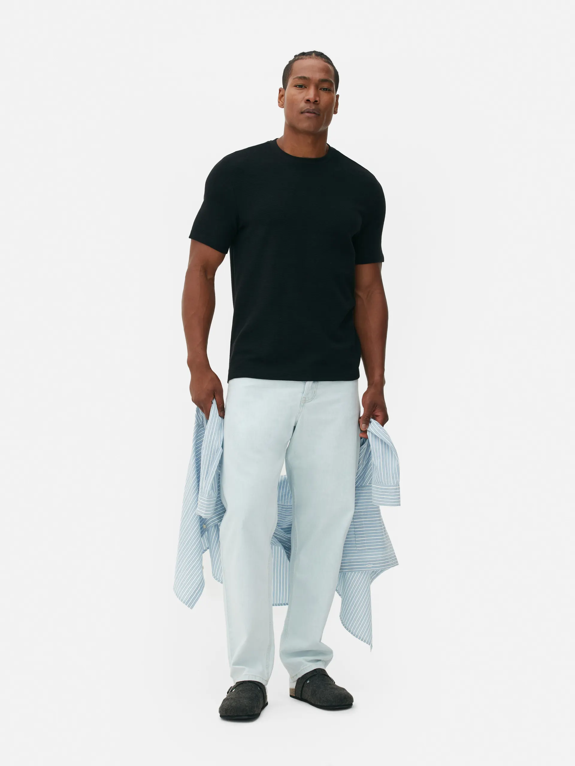 Camiseta en tejido otomán acanalado