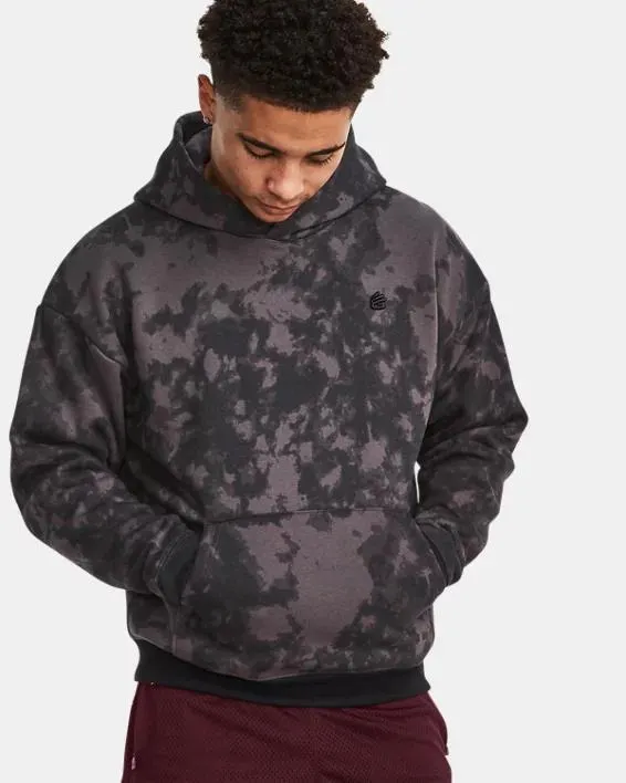 Herenhoodie Curry Acid Wash