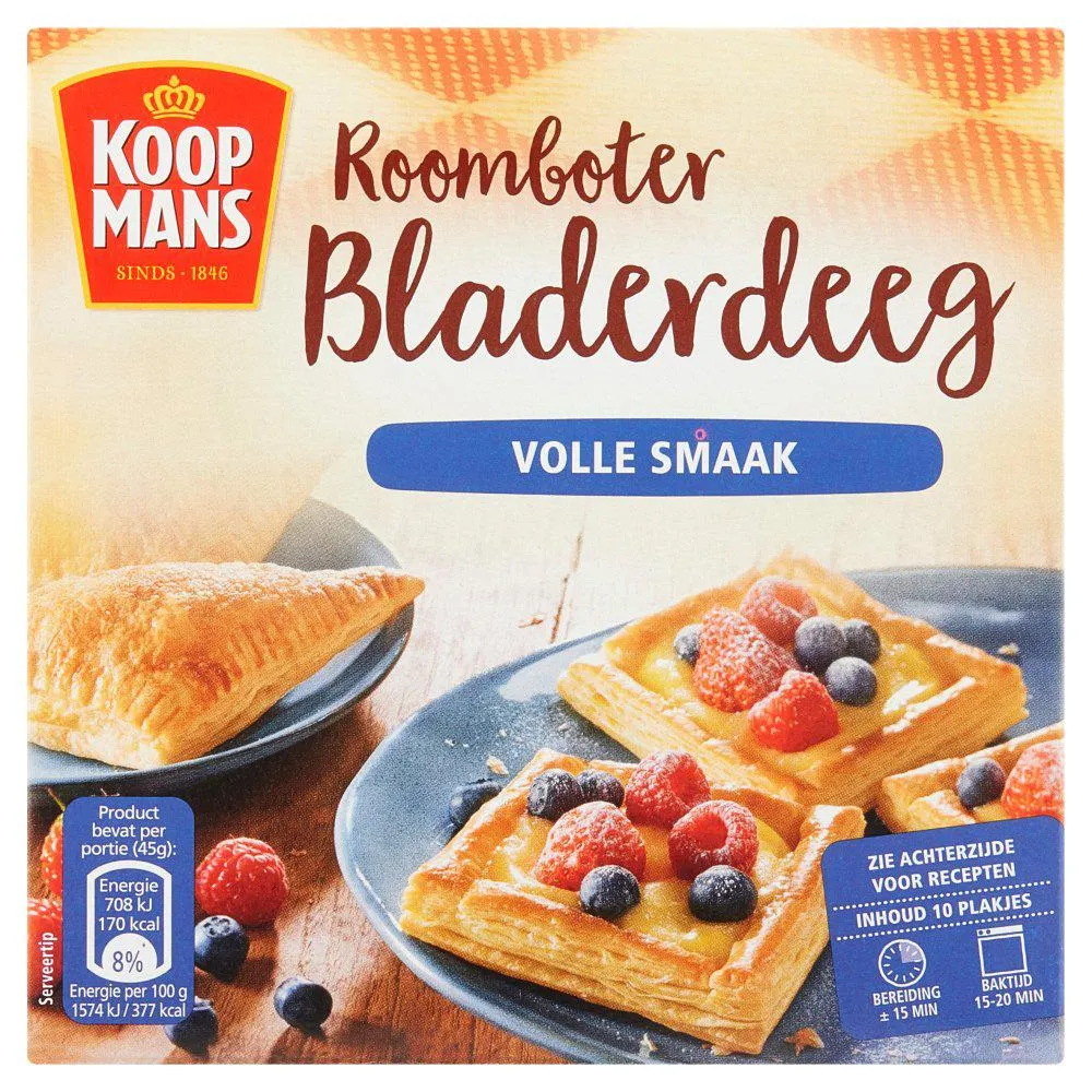 Koopmans Bladerdeeg Roomboter 10 Plakjes 450 g
