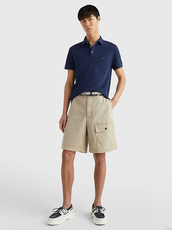 Piqué Stretch Polo Carbon Navy