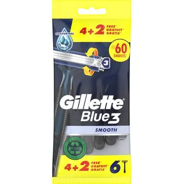Gillette Blue 3 Smooth Wegwerpmesjes x6