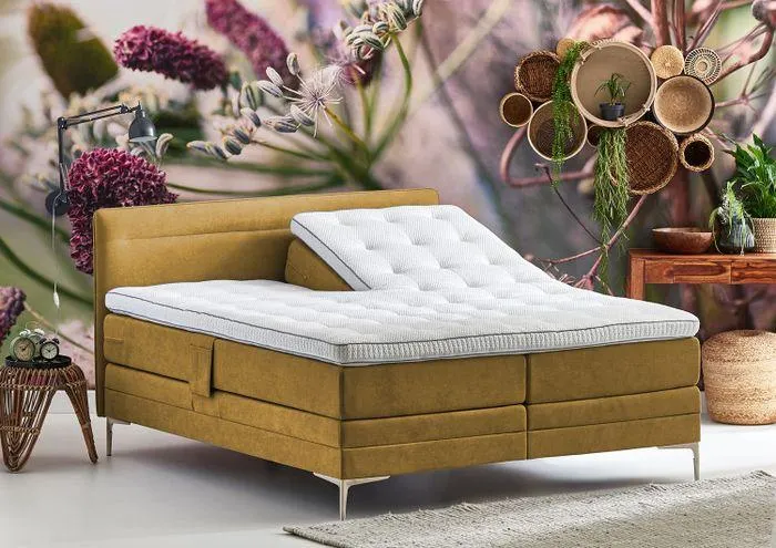 Cinderella Elektrische Boxspring Tender Wave Compleet - Okergeel
