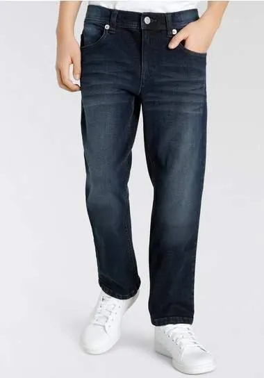KangaROOS Stretch jeans , Regular fit, met rechte pijpen comfortabele pasvorm, rechte pasvorm, lage taille