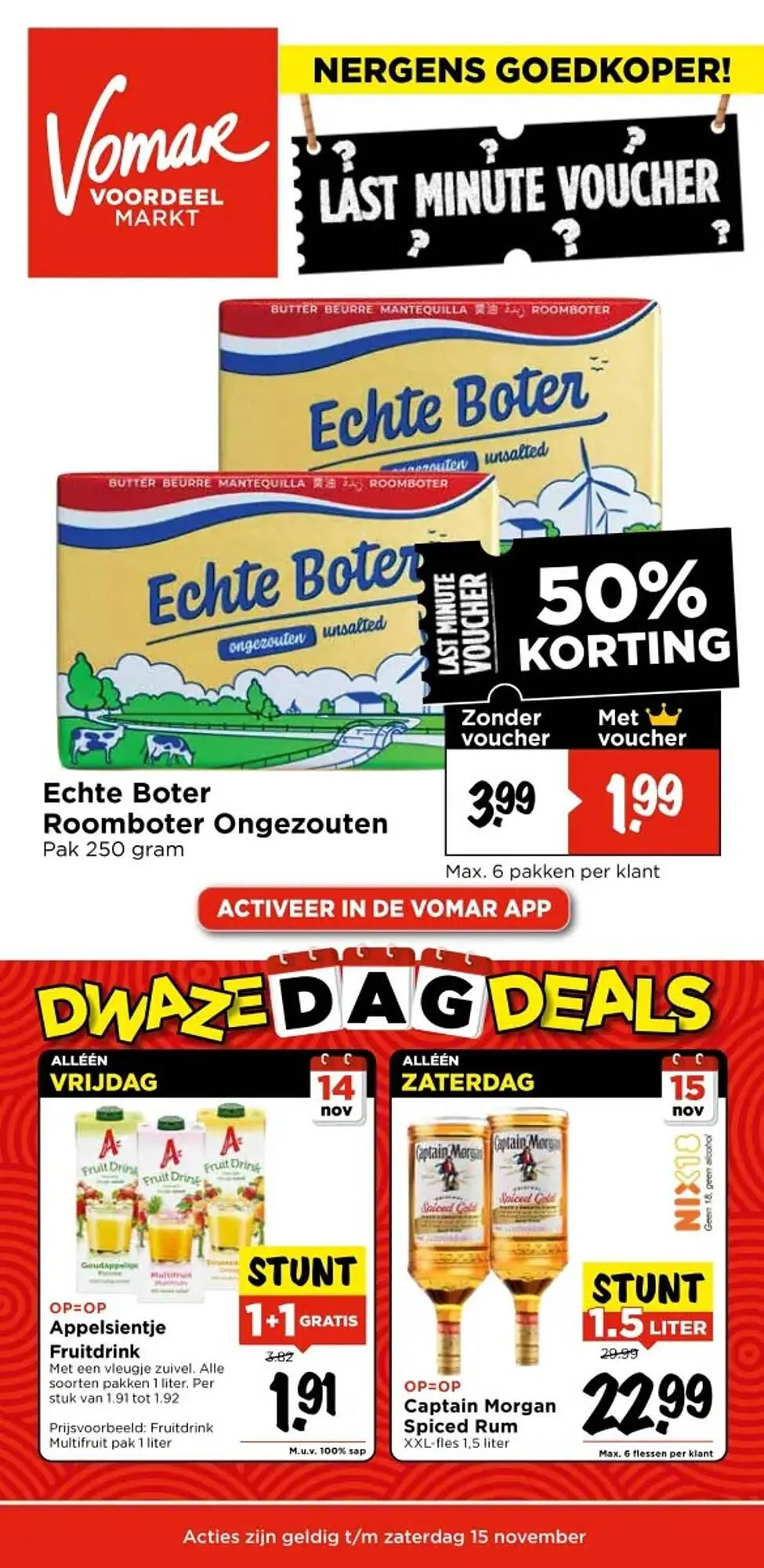 Vomar Voordeelmarkt folder van 13 november tot 15 november 2025 - Folder pagina 1