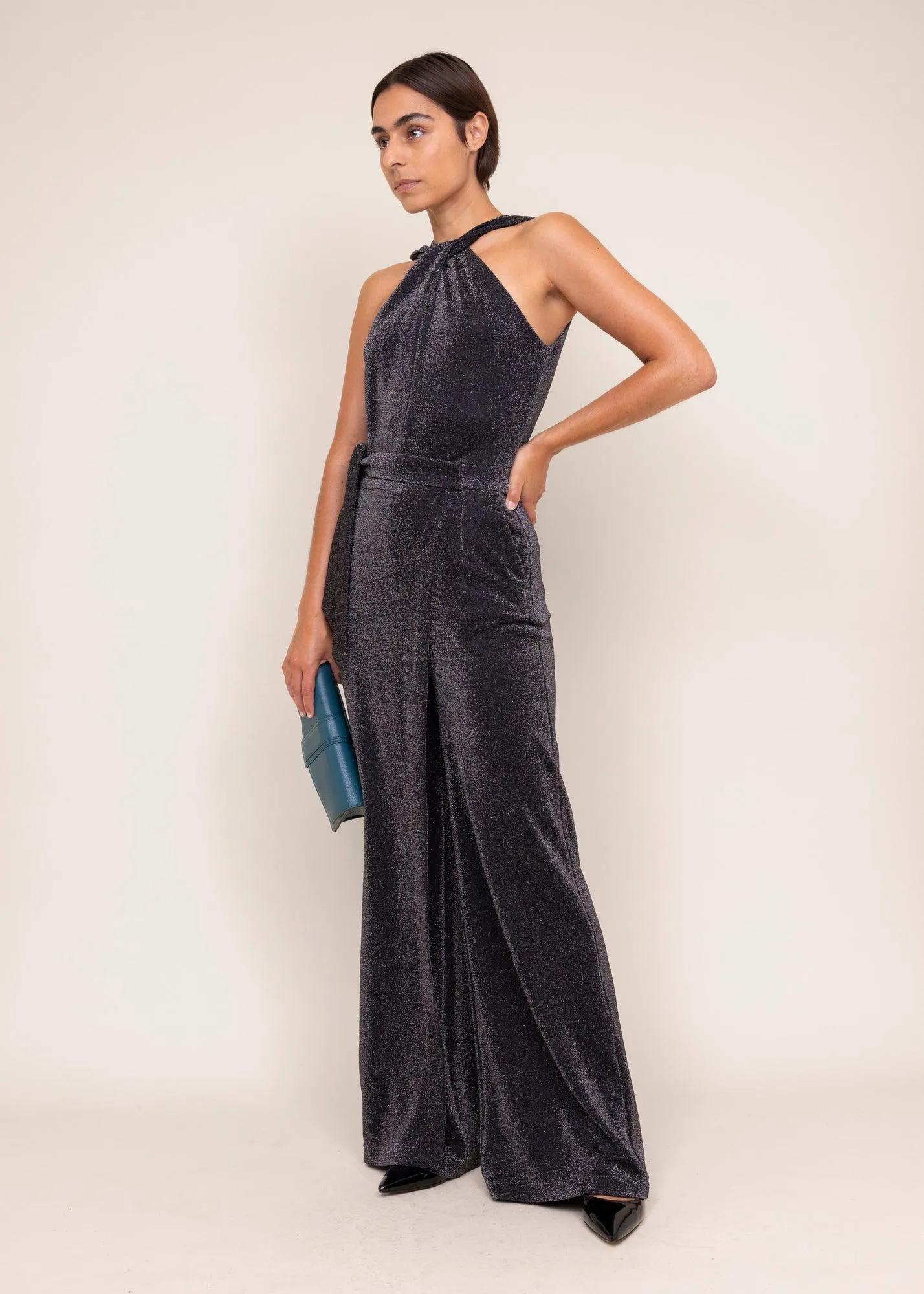 Glitter jumpsuit twist