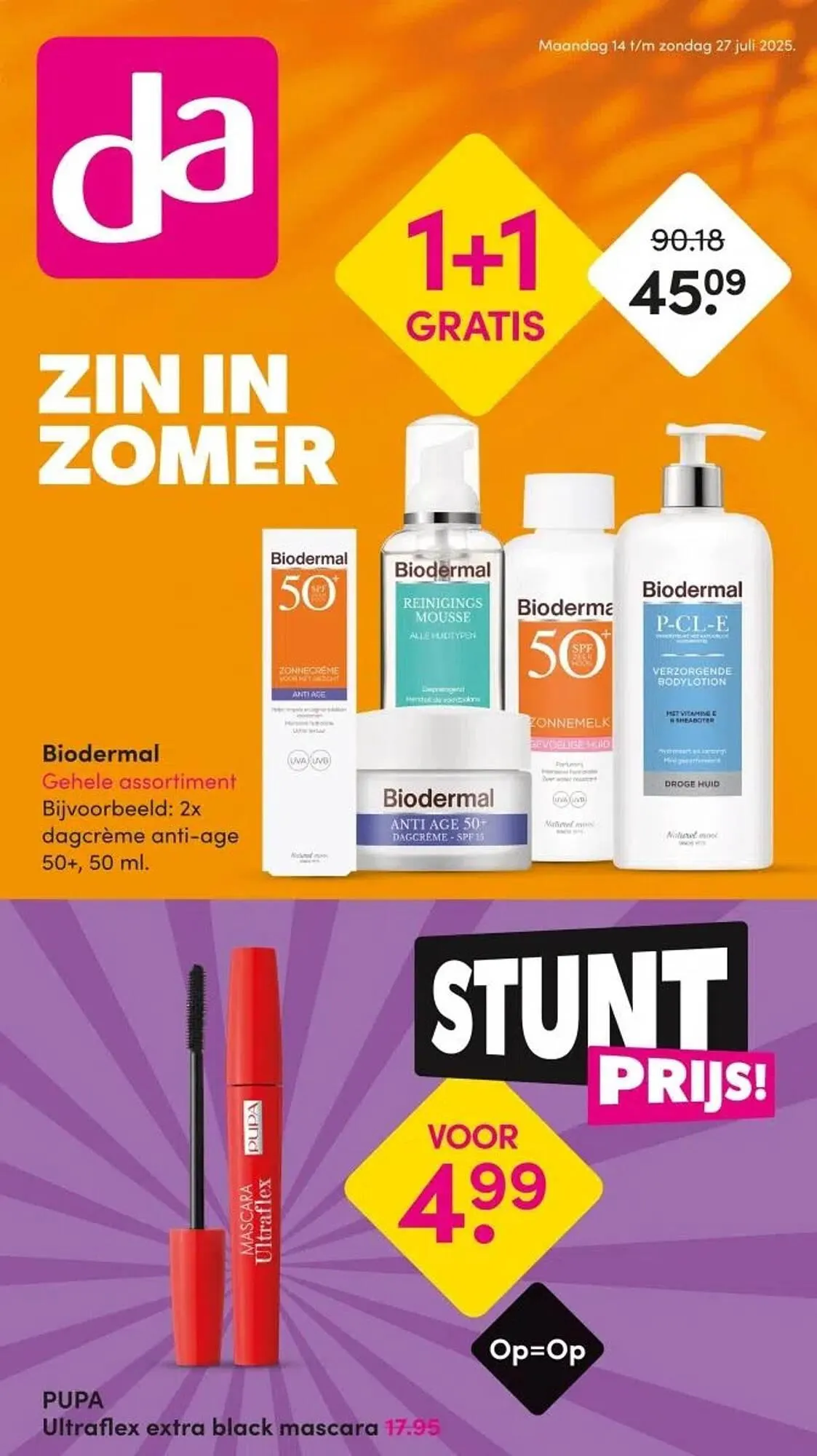 DA folder van 14 juli tot 27 juli 2025 - Folder pagina 1