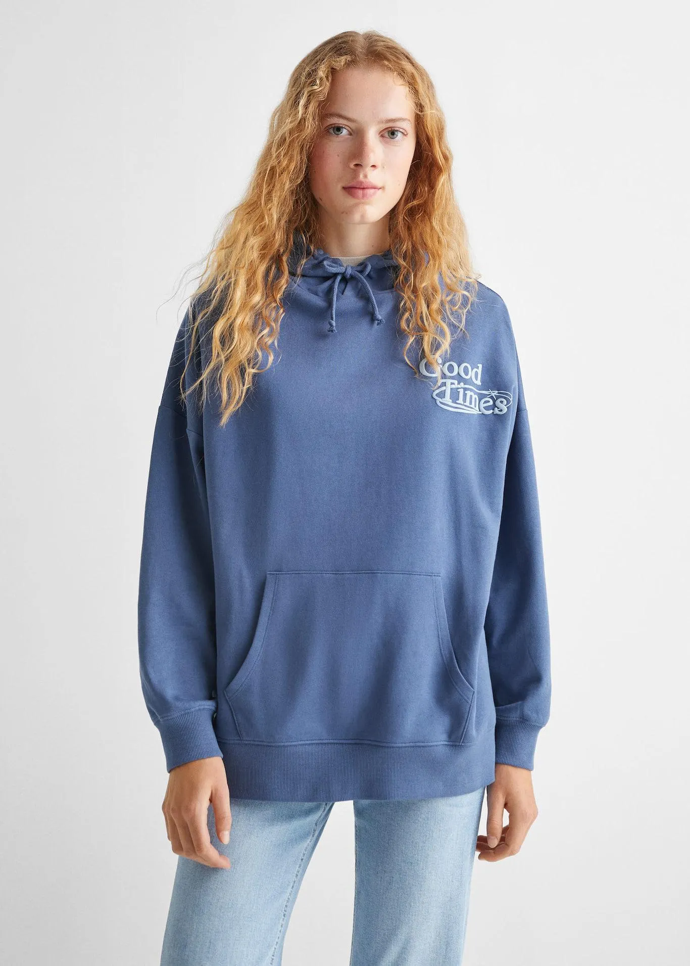 Sweatshirt met bedrukte boodschap