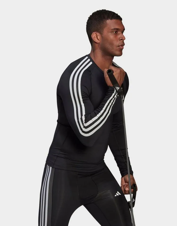 adidas Techfit 3-Stripes Training Longsleeve
