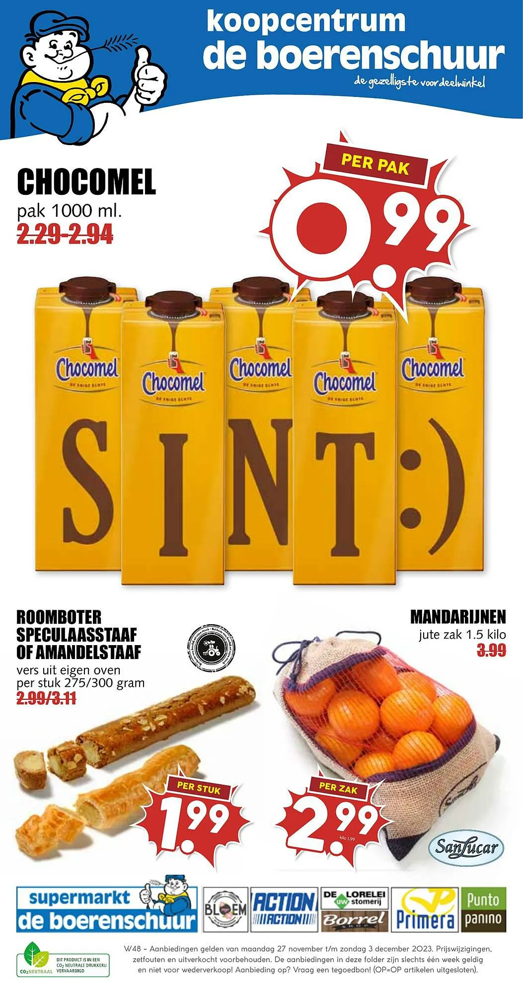 De Boerenschuur folder van 27 november tot 3 december 2023 - Folder pagina 1