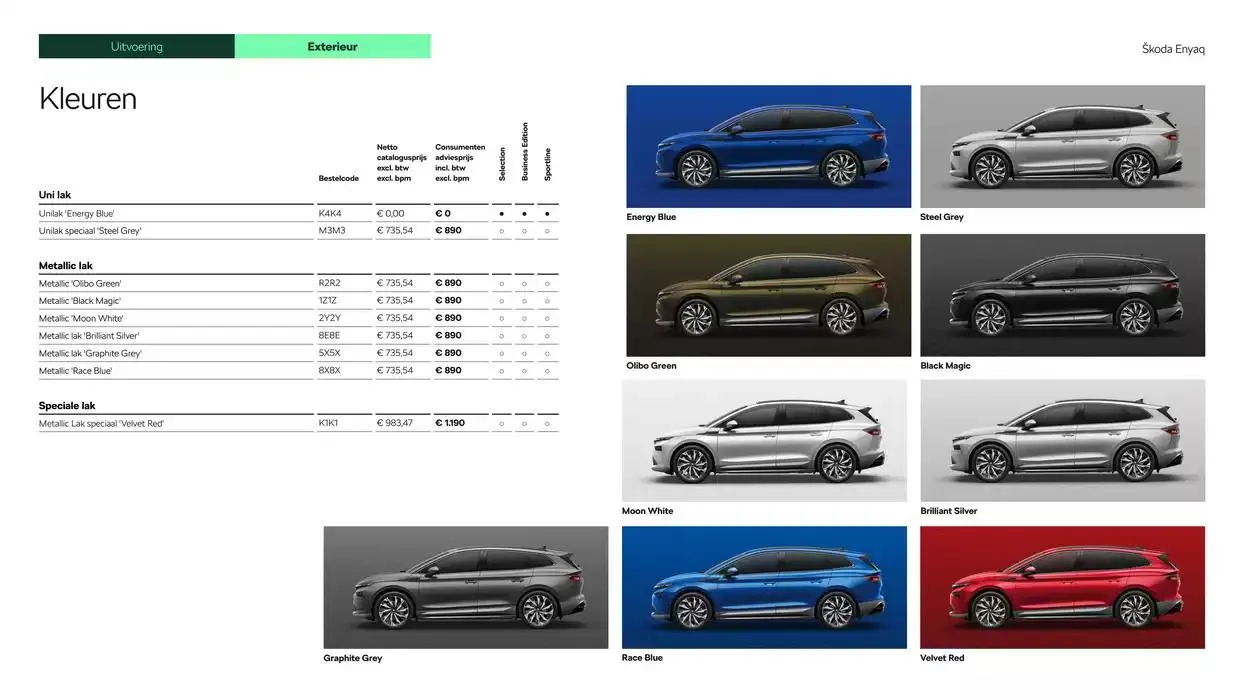 Škoda Prijslijst per 9 januari 2025 van 9 januari tot 9 januari 2026 - Folder pagina 8