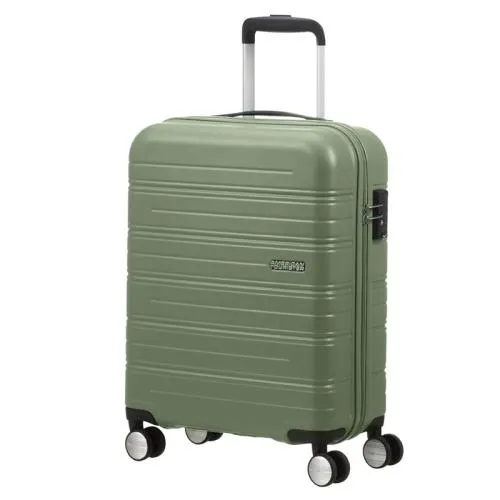 American Tourister Harde Handbagage Koffer / Trolley / Reiskoffer 55x40x20 cm High Turn Khaki