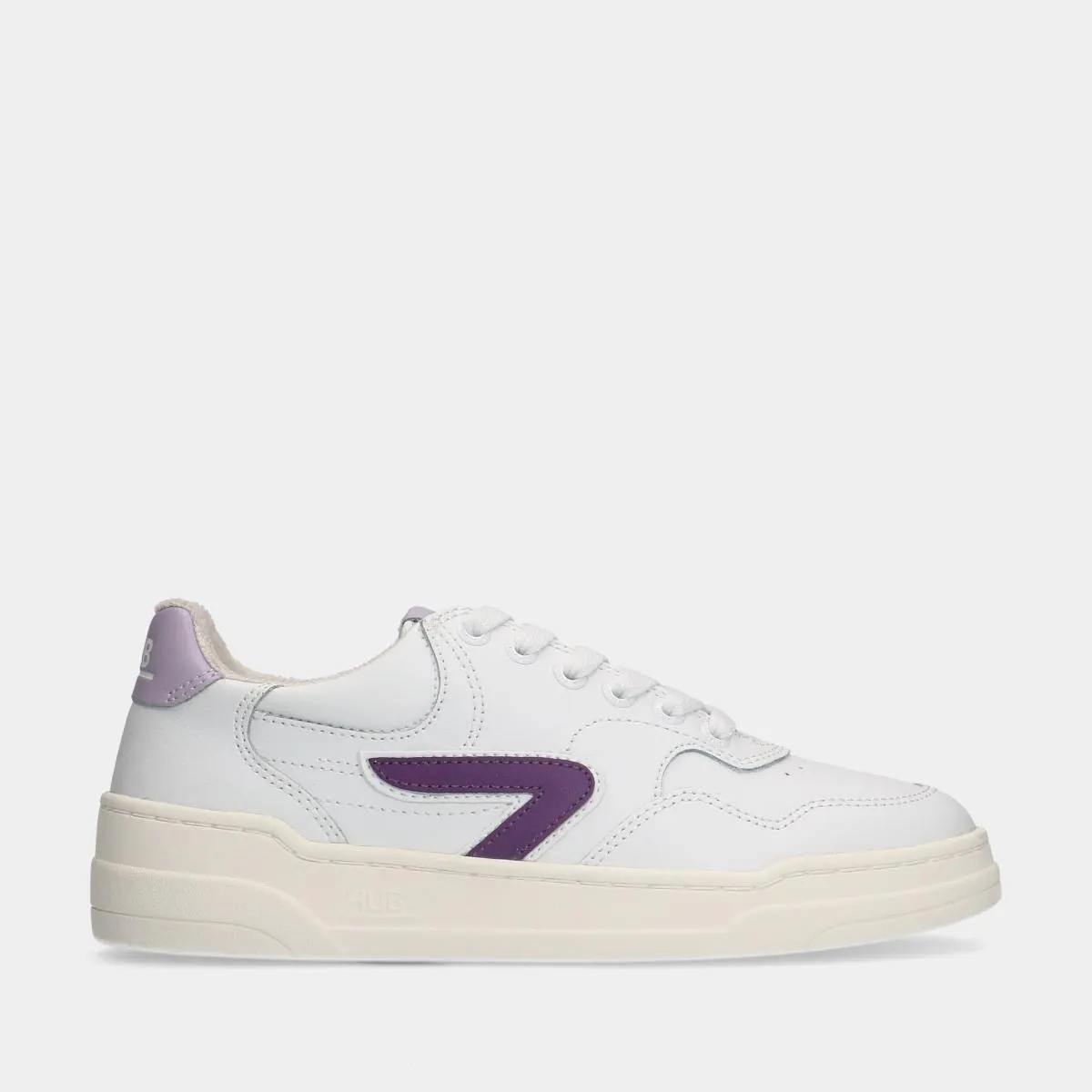 Hub court L31 off white/purple dames sneakers