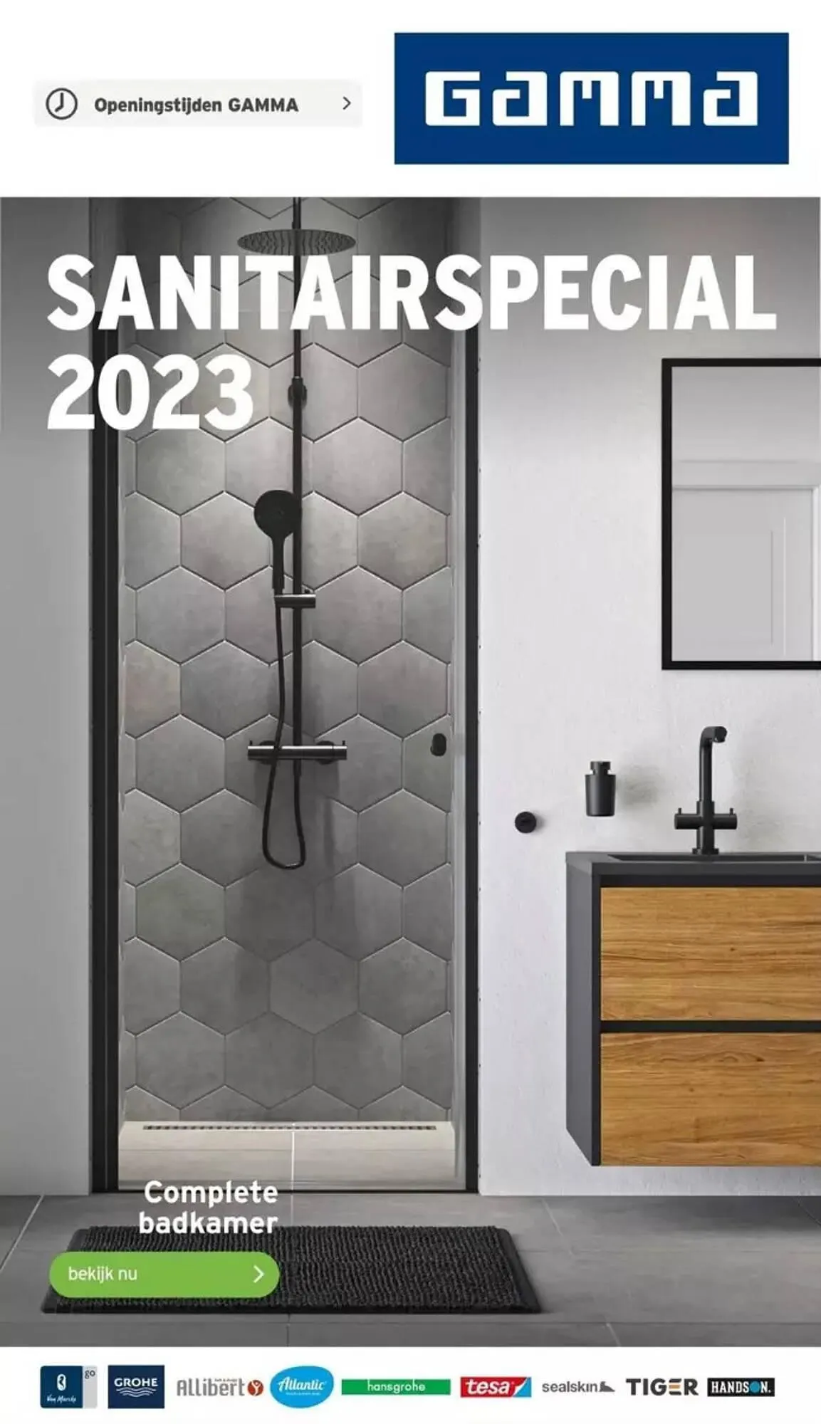 GAMMA folder - Sanitairspecial van 1 januari tot 31 december 2023 - Folder pagina 1