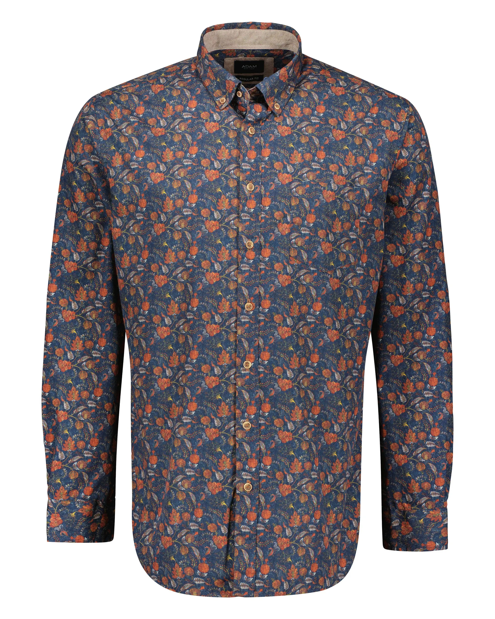 Overhemd met Print Blauw Camel