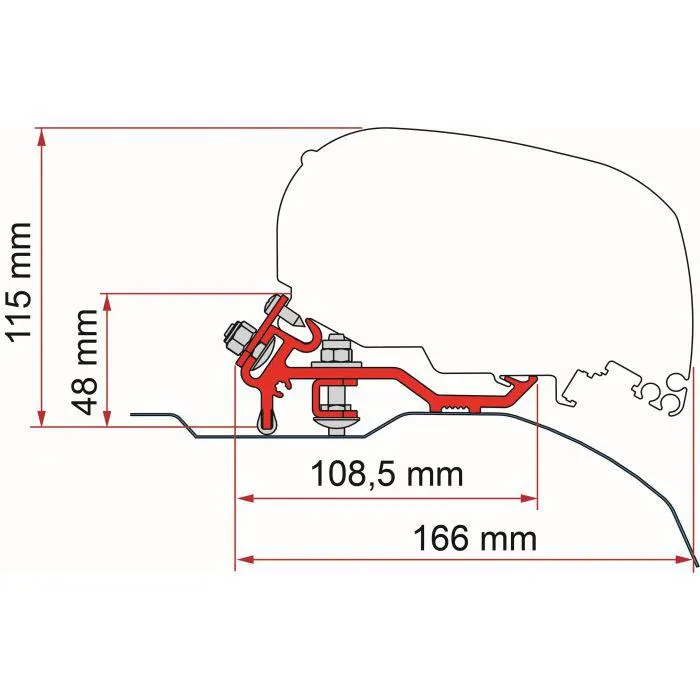 F80 Ducato Jumper Boxer H2L4 low profile adapter kit