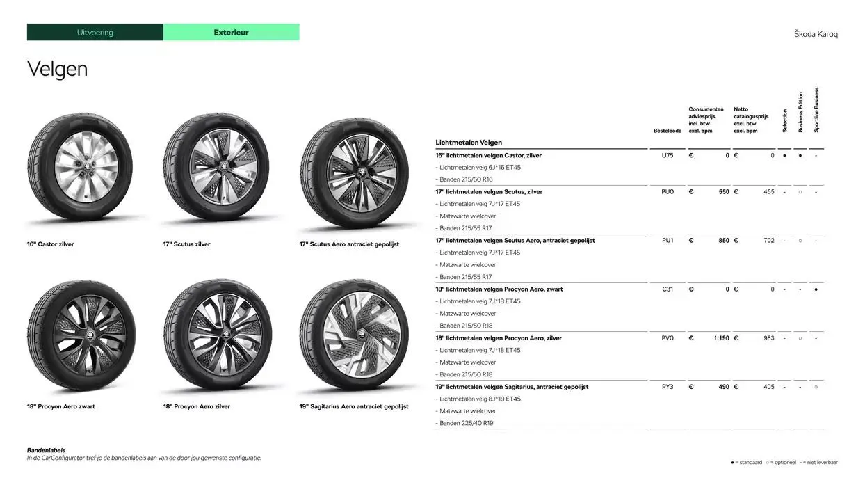 Škoda Karoq prijslijst per 15 augustus 2024 van 22 oktober tot 22 oktober 2025 - Folder pagina 9