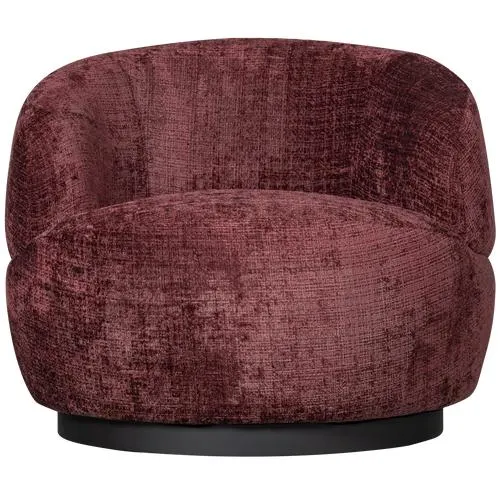 BePureHome draaibare fauteuil Woolly- Polyester - Aubergine - 71x84x88