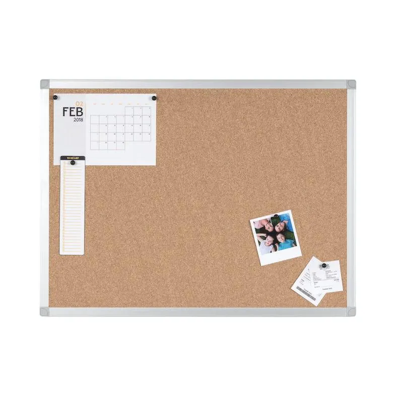 Bi-Office Kurkbord Ayda met aluminium frame, 90x60cm