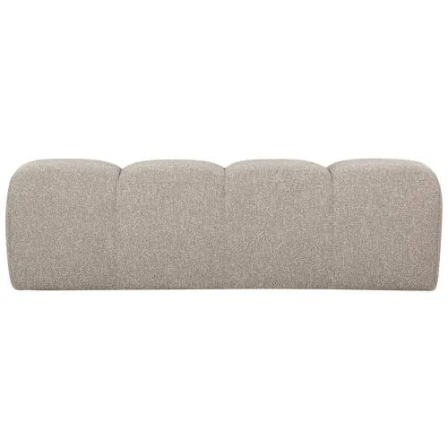 WOOOD Eetbankje 164 cm Mojo - Bouclé - Beige Melange - 49x164x45