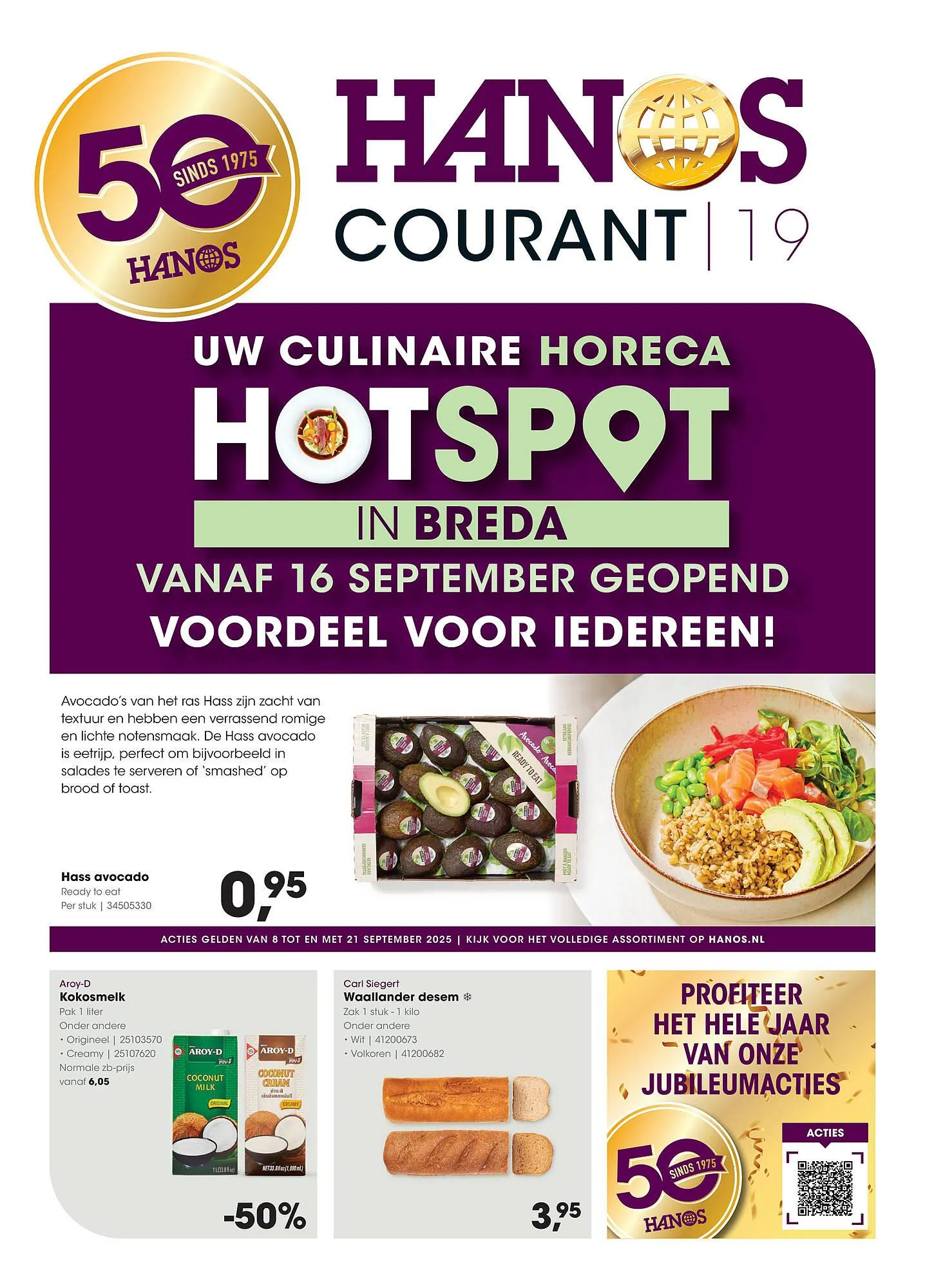 HANOS folder van 8 september tot 21 september 2025 - Folder pagina 1