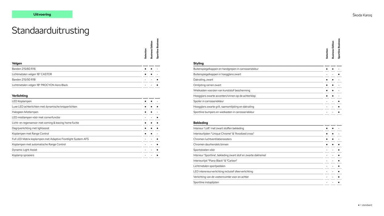 Škoda Karoq prijslijst per 20 februari 2024 van 26 maart tot 26 maart 2025 - Folder pagina 5
