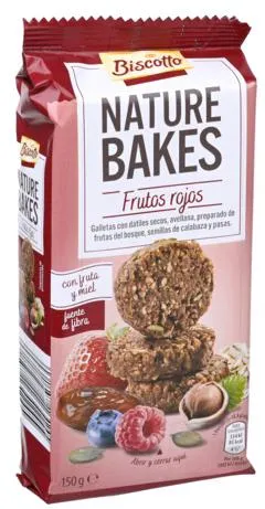 2 pakken Biscotto Rood Fruit/Dadel/Hazel 150g