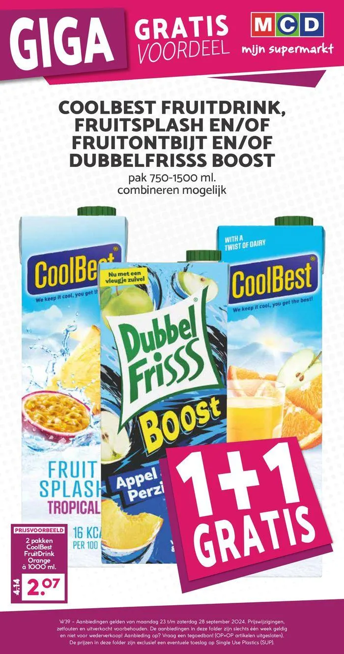 MCD Supermarkt folder van 22 september tot 6 oktober 2024 - Folder pagina 1