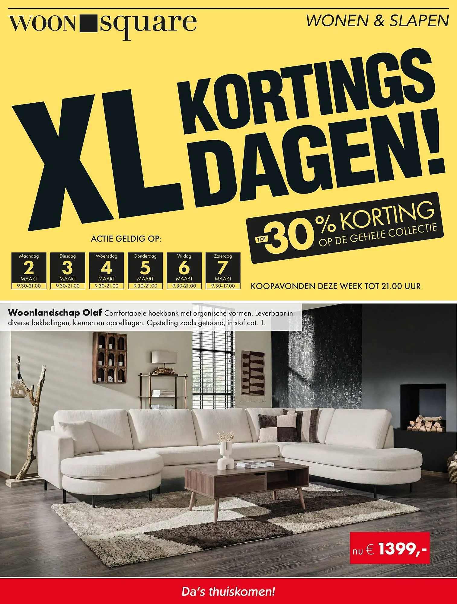 Woonsquare folder van 2 maart tot 7 maart 2026 - Folder pagina 1