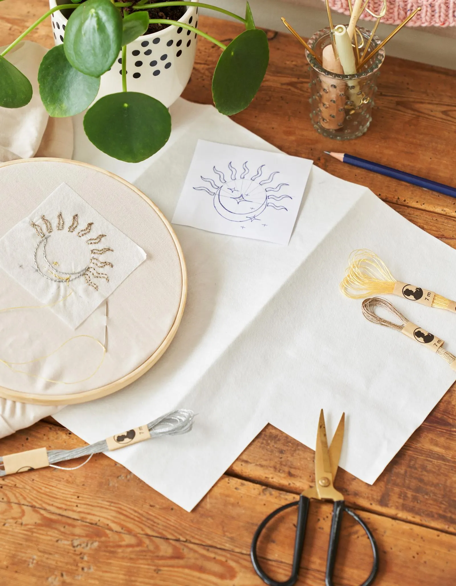 Wateroplosbaar borduurpatroon