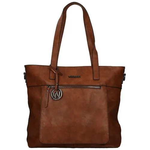 Wimona Laptoptas / Werktas / Schooltas Dames 15 Inch Evelina Cognac