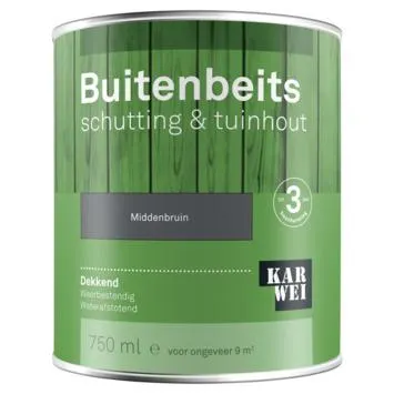 KARWEI buitenbeits schutting & tuinhout dekkend middenbruin 750 ml